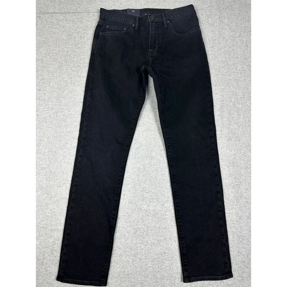 NWT Gap Slim Jeans Mens 30x32 Black GapFlex Stretch Denim Pants